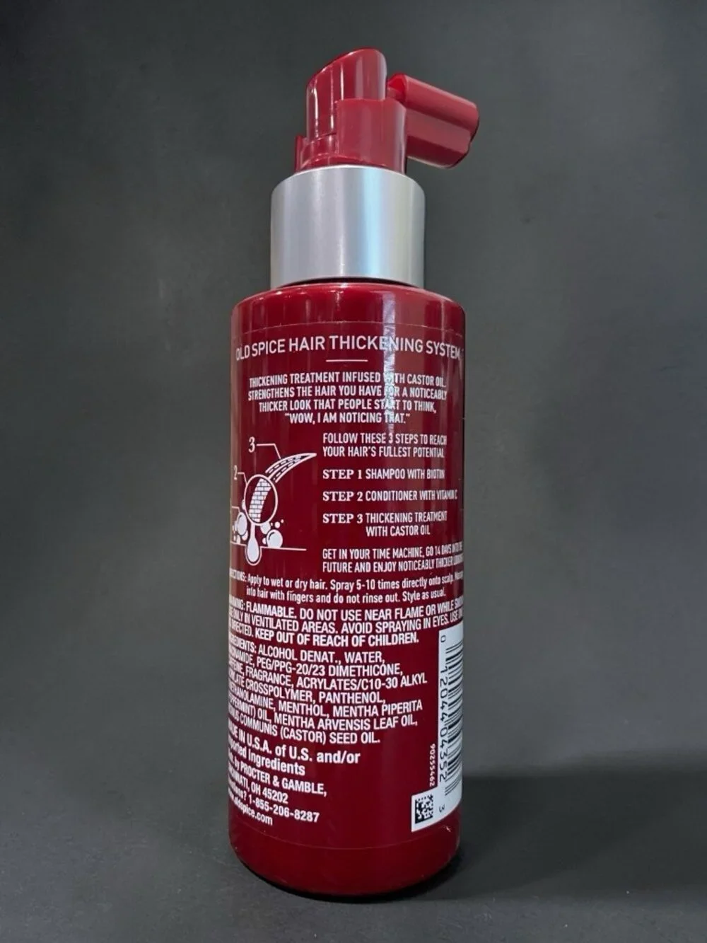 Old Spice Thickening System Treatment Spray Castor Oil 3.7oz 2 Pack NEW